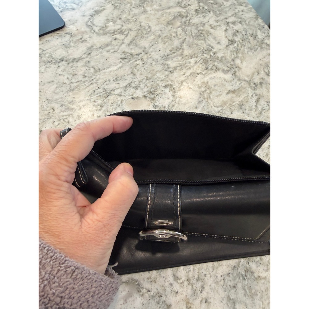 Coach Soho Black Leather Buckle Wallet and Handbag Set Silver Hardware Vintage - Picture 4 of 4